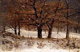 Gustave Courbet Landscape with snow painting